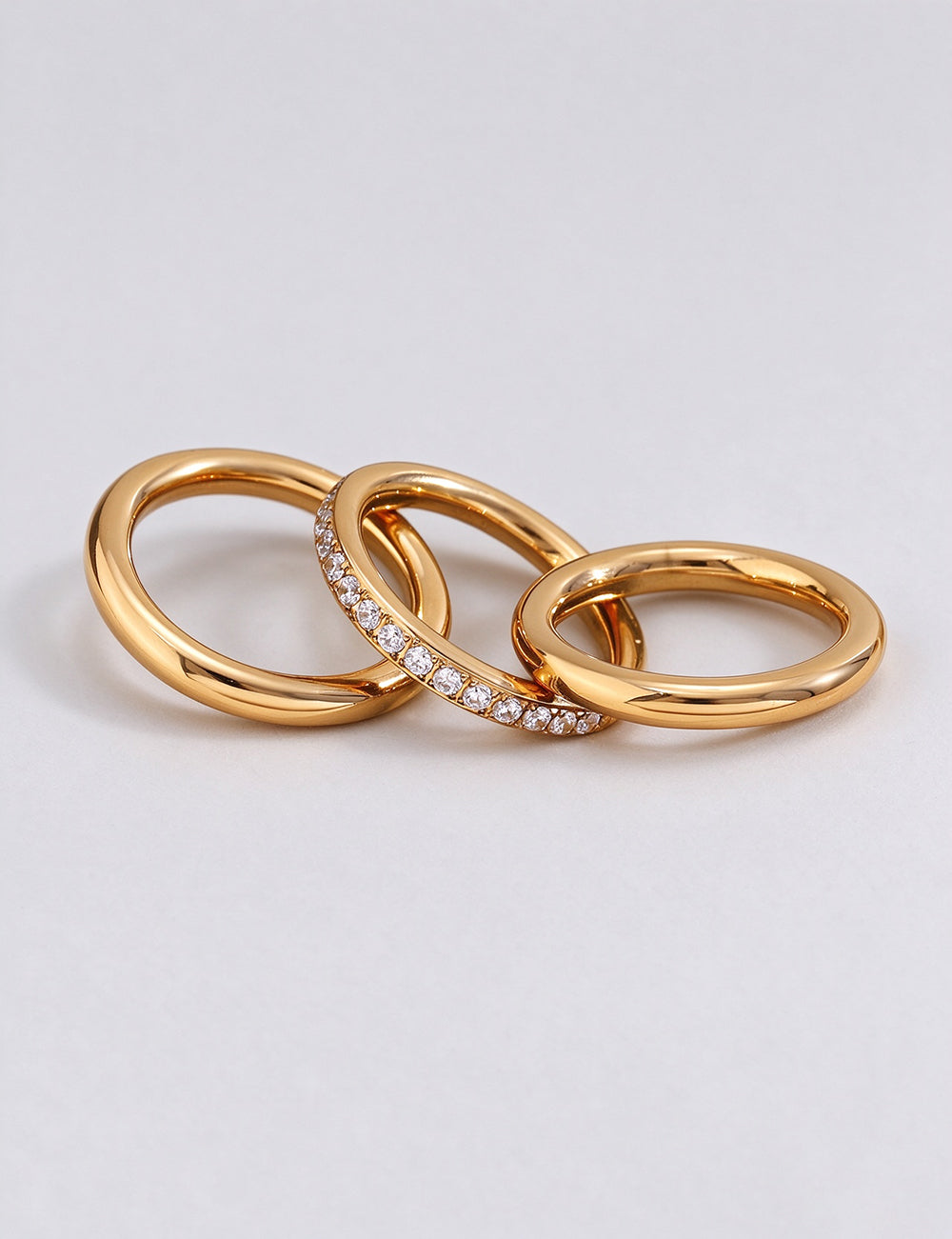 Cubic Zircon Ring Set - DippedShop Wholesale - #9475