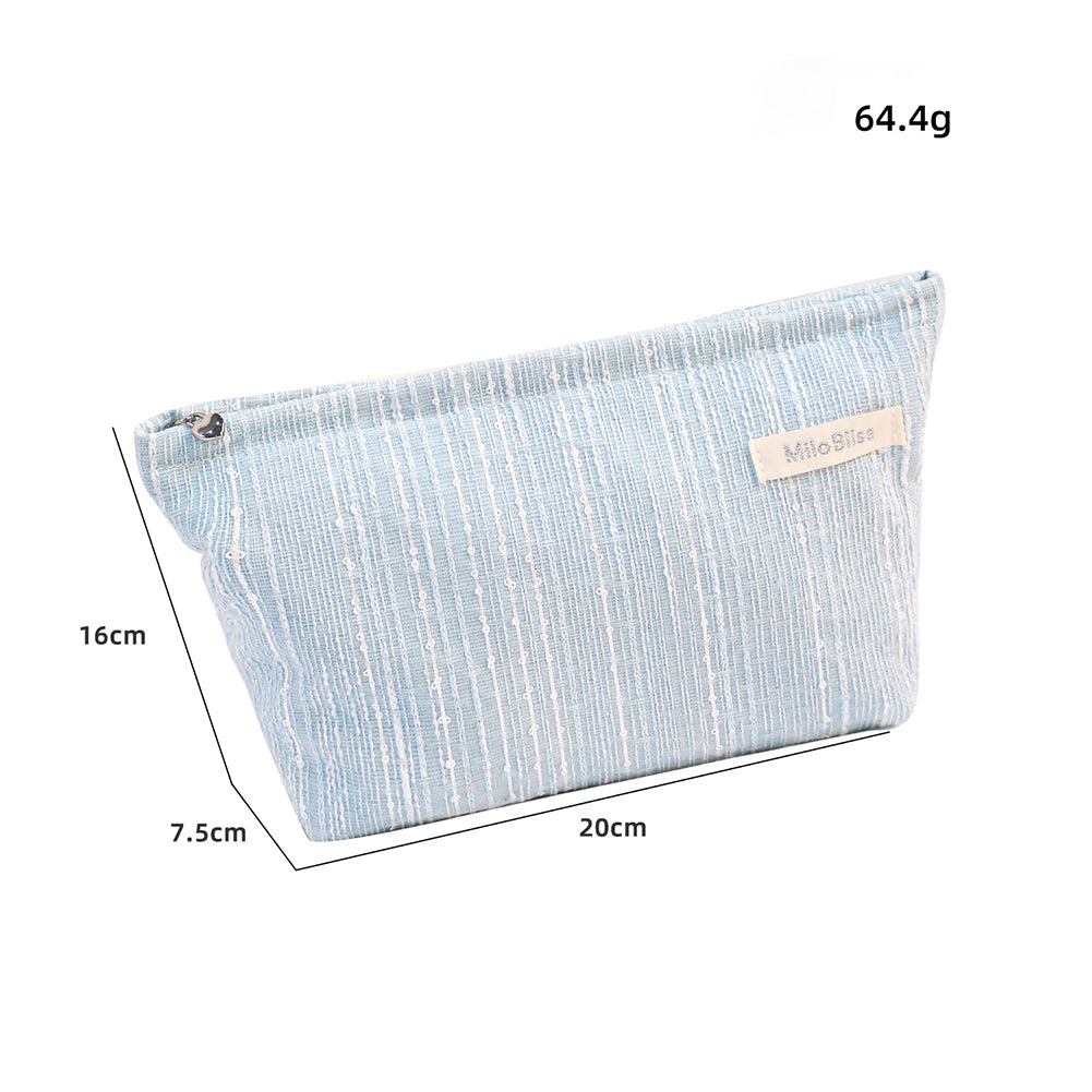 Bowknot Tweed Cosmetic Bag - DippedShop Wholesale - #0595