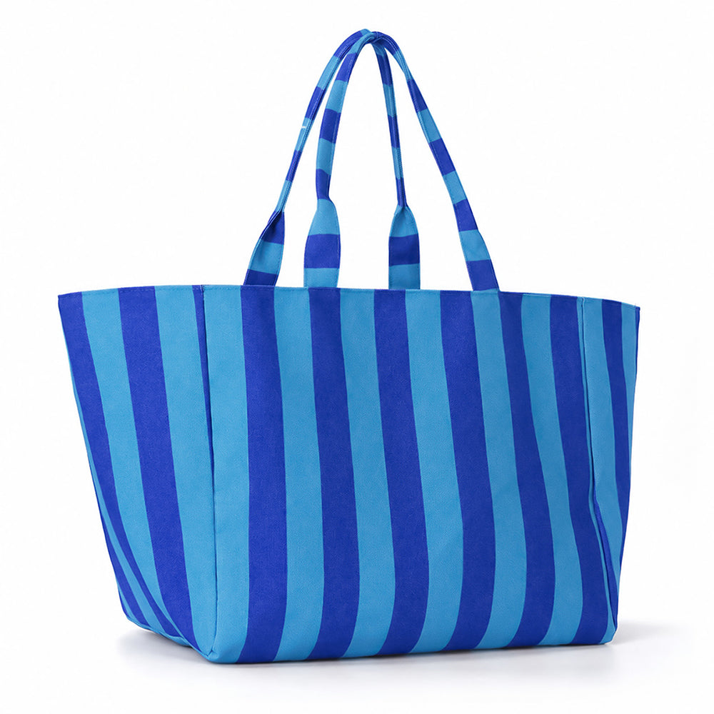 Striped Shopping Tote Bag - DippedShop Wholesale - #7619