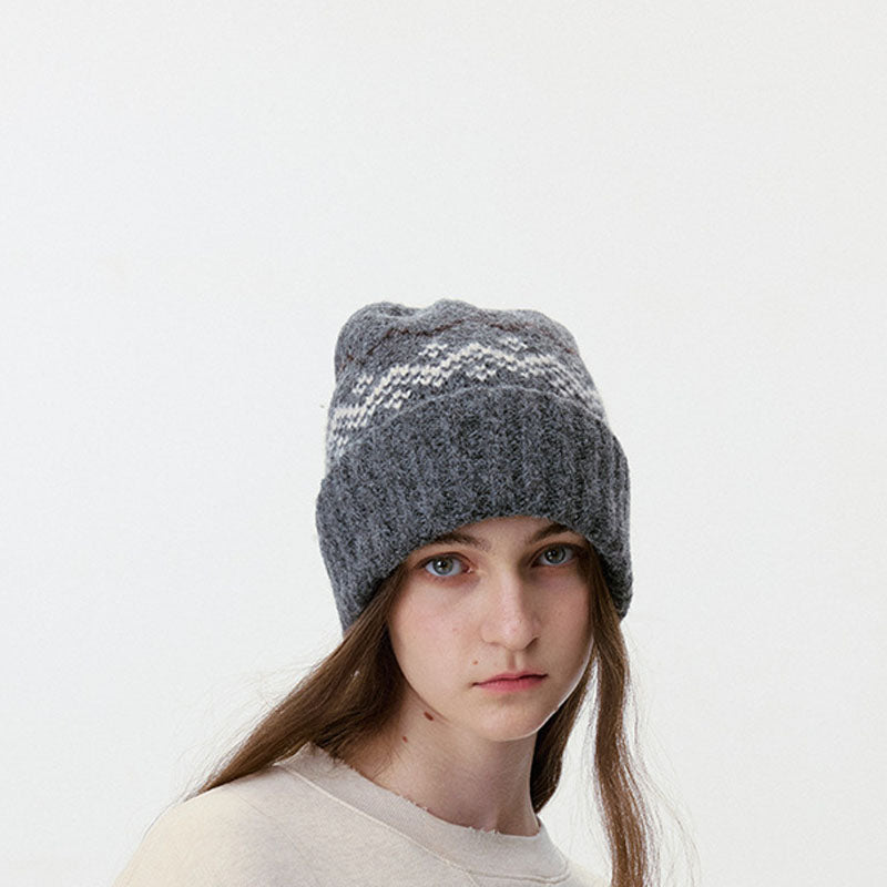 Jacquard Beanie Hat - DippedShop Wholesale - #1891