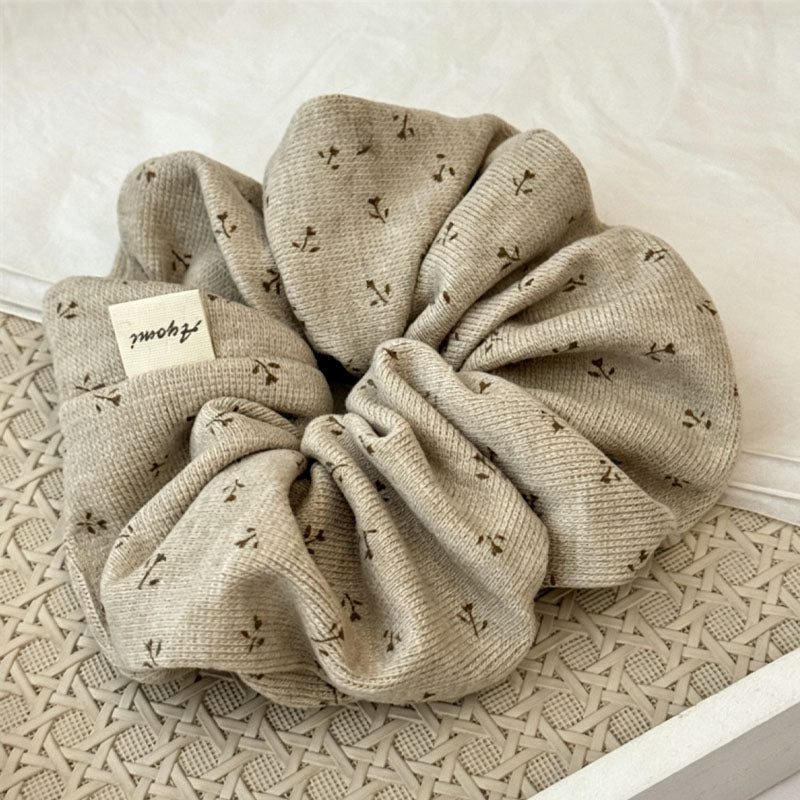 Sweet Floral Print Ruffled Hair Scrunchies 6W6HSR351