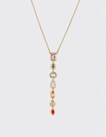 Cubic Zircon Pendant Necklace - DippedShop Wholesale - #6659