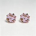 Elegant Rhinestone Flower Ball Stud Earrings 6W6JER761