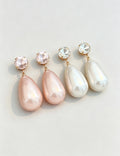Elegant Rhinestone Pearl Teardrop Drop Earrings 6W6JER747