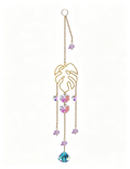 Hollow Floral Natural Stones Pendant Suncatchers MK2CZAS6H7HLS54