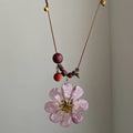 Flower Resin Pendant Necklace - DippedShop Wholesale - #0899