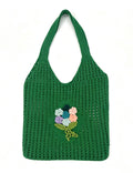 Crochet Floral Shoulder Bag - DippedShop Wholesale - #4835