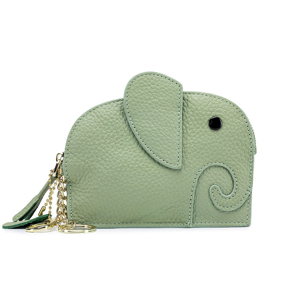 Cute Elephant Leather Mini Coin Purse 6W10BWB303