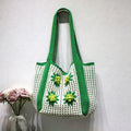 Casual Hand-Crochet Hollow Flower Tote Bag 6W10BBG1776