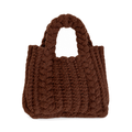 Elegant Cable Knit Solid Color Handbag 6W10BBG1788