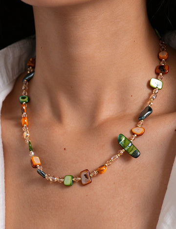 Crystal Bead Choker Necklace - DippedShop Wholesale - #0051