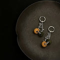 Boho Style Natural Stone Pendant Dangle Earrings 6W6JER605