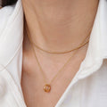 Minimalist Irregular Hollow Circle Pendant Necklace 6W6JNC1009