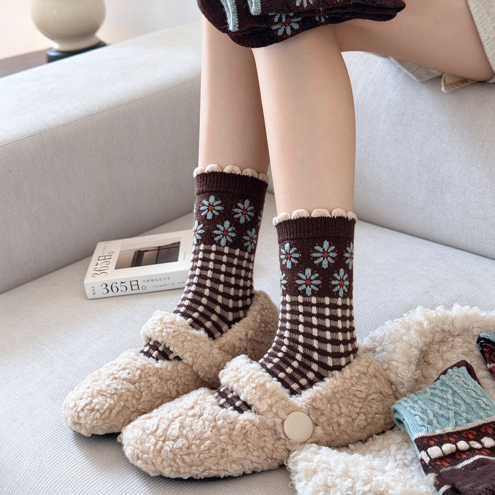Ruffled Slouchy Crew Socks - DippedShop Wholesale - #5395