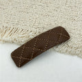 Minimalist PU Leather No-Crease Snap Hair Clip 6W6HCP1621
