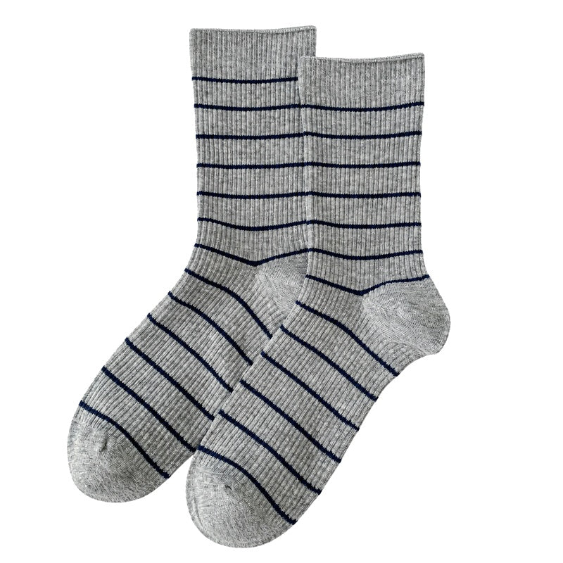 Casual Striped Color Block Slouchy Socks 6W8FSO691