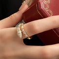 Trendy Snake Cubic Zirconia Open Finger Ring 6W6JRG378