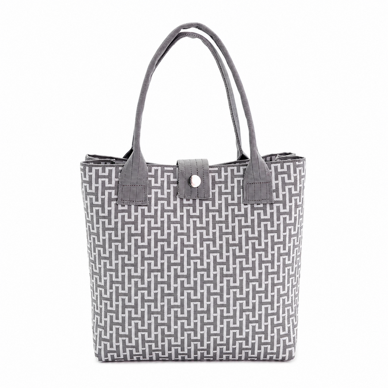 Vintgae Plaid Large Capacity Knit Tote Bag 6W10BBG1813