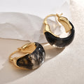 Fashion Amber Resin Huggie Hoop Earrings 6W6JER945