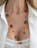 Resin Bead Long Necklace - DippedShop Wholesale - #9507