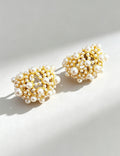 Vintage Hollow Out Pearl Cluster Hoop Earrings 6W6JER716