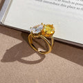 Double Rhinestone Ring - DippedShop Wholesale - #4115