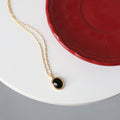 Vintage Oval Gemstone Pendant Choker Necklace 6W6JNC1082
