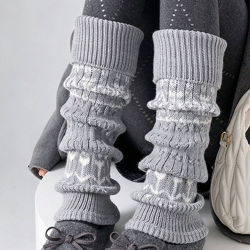 Fair Isle Leg Warmers - DippedShop Wholesale - #0227