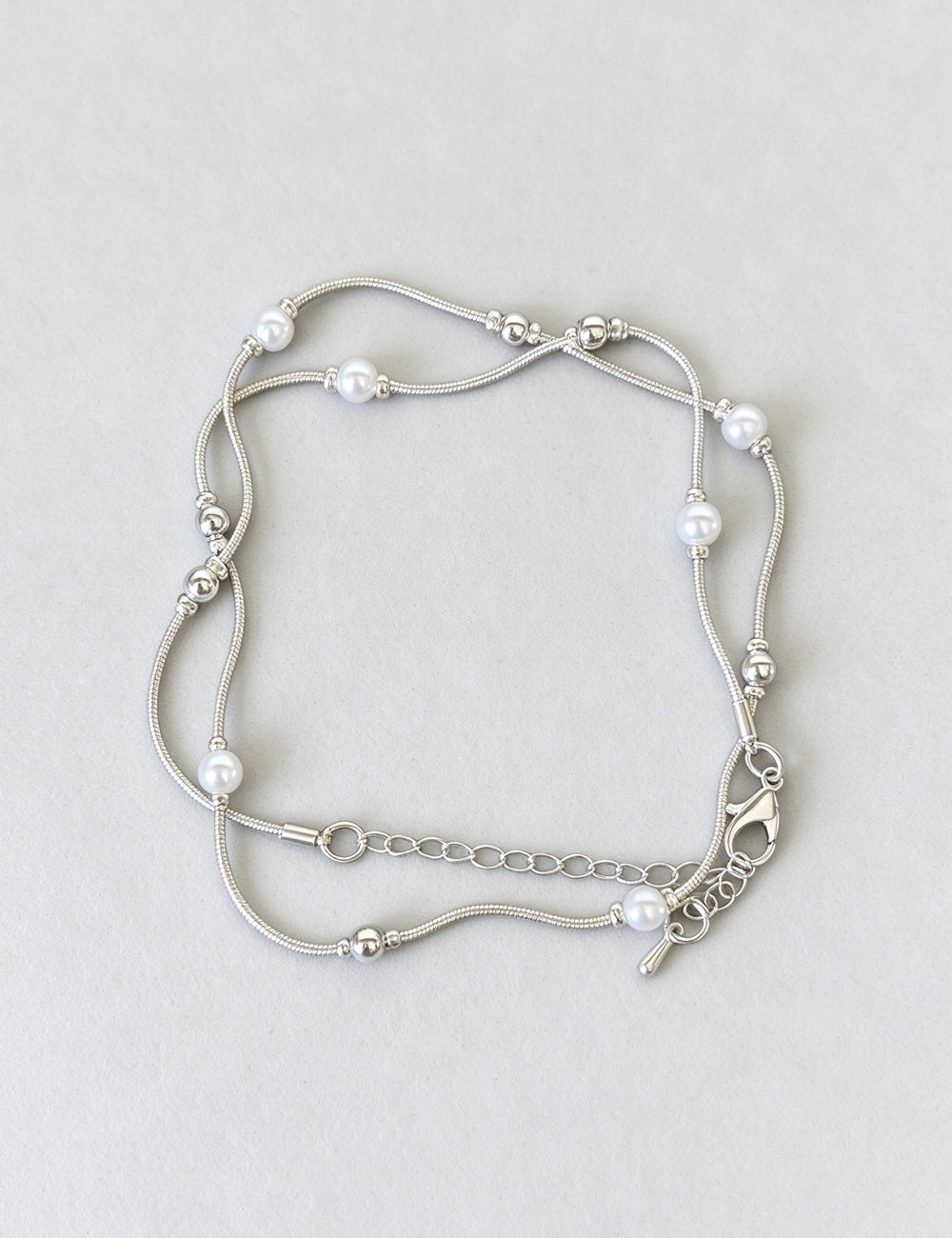 Elegant Pearl Beaded Chain Choker Neckalce 6W6JNC1059