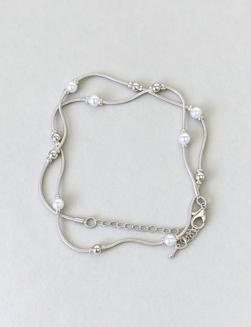 Elegant Pearl Beaded Chain Choker Neckalce 6W6JNC1059