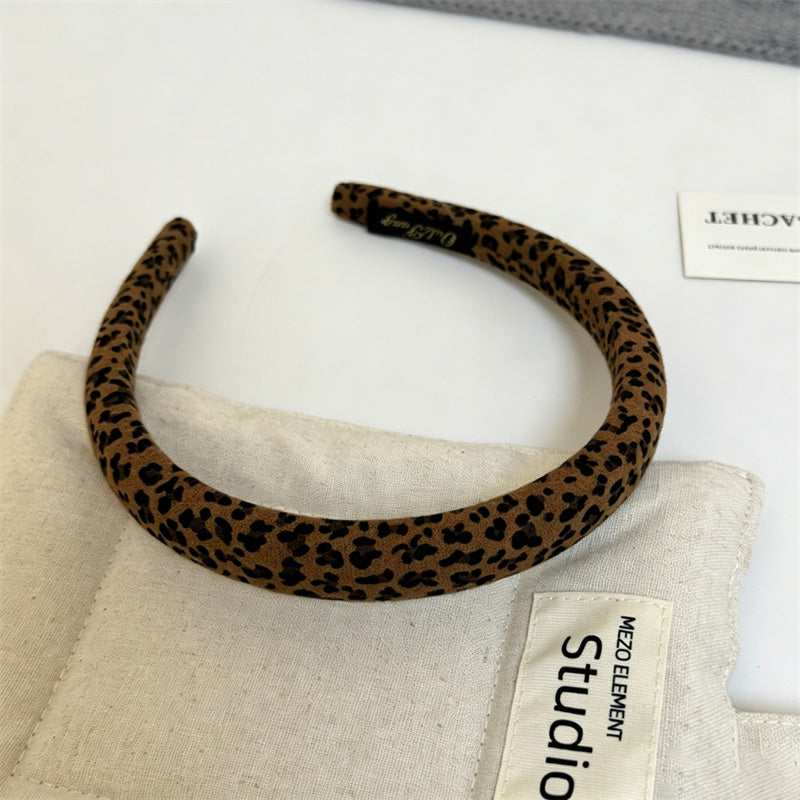 Retro Leopard Print Padded Fabric Headband 6W6HBD315