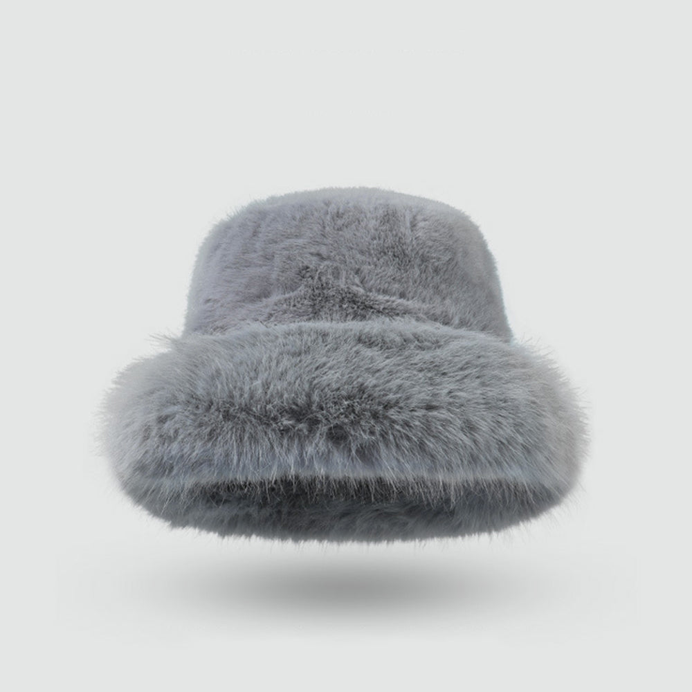 Imitation Rabbit Fur Bucket Hat - DippedShop Wholesale - #1443