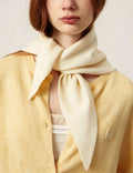 Solid Color Wool Knit Triangle Scarf 6W6NSW277