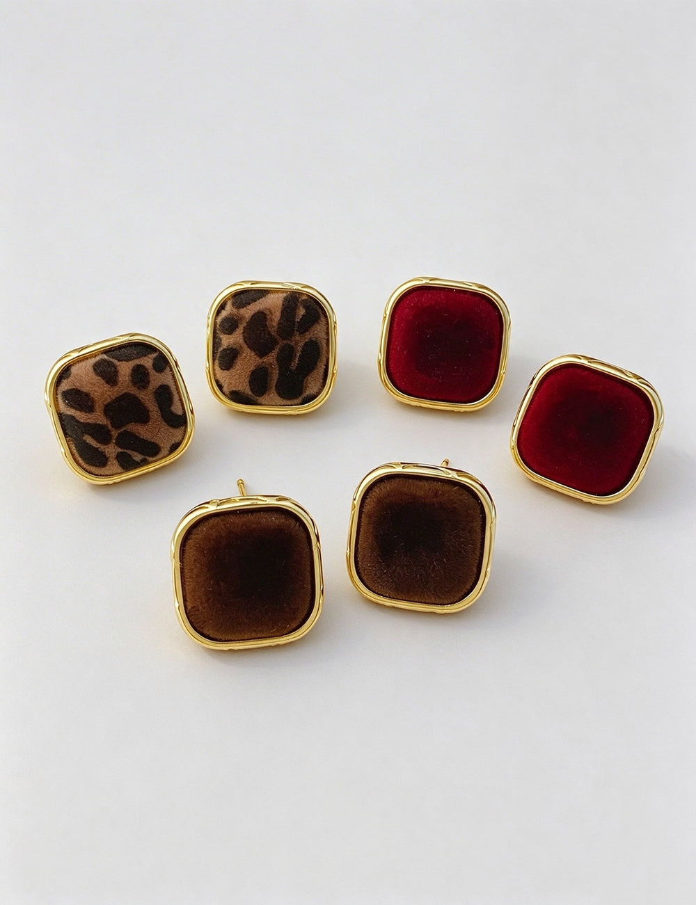 Geometric Square Stud Earrings - DippedShop Wholesale - #9059