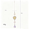 Crystal Stone Wrapped Heart Butterfly Hanging Suncatcher 6H7HLS213
