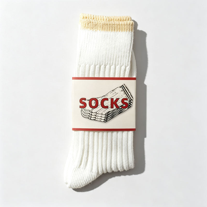 Color Block Cotton Crew Socks - DippedShop Wholesale - #2835