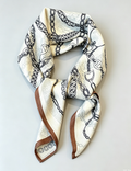 Retro Abstract Chain Print Soft Silk Scarf MK2BLW6W6NSI38