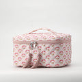 Stylish Floral Print Quilt Shell Cosmetic Bag 6S5CO124
