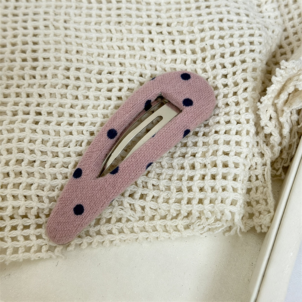Cute Polka Dot Non Crease Snap Hair Clip 6W6HCP1625