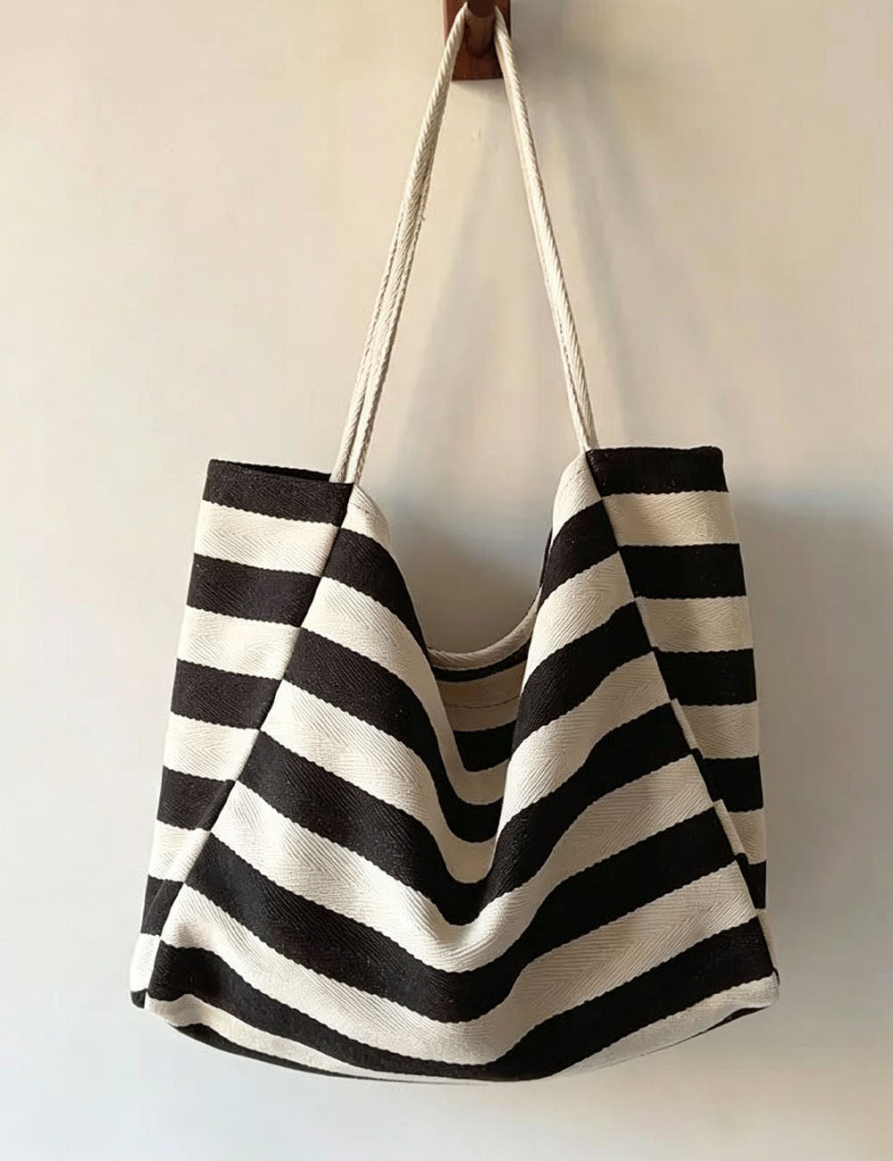 Color Block Striped Large Capacity Shoulder Bags 6W10BBG1939