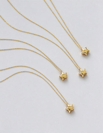 Minimalist Gold Plated Star Pendant Choker Necklace 6W6JNC1076