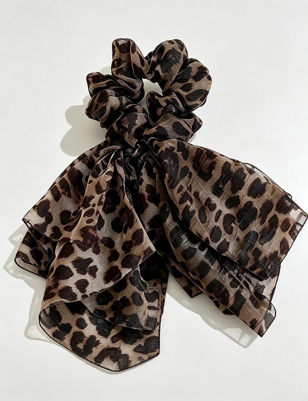 Vintage Leopard Print Bowknot Elastic Scrunchies 6W6HSR491