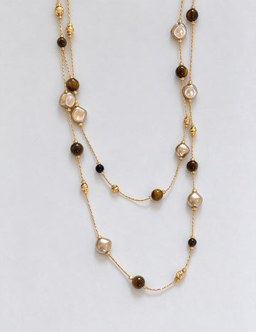Pearl Natural Stone Necklace - DippedShop Wholesale - #0003