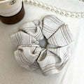Simple Solid Color Striped Ruffled Scrunchies 6W6HSR375