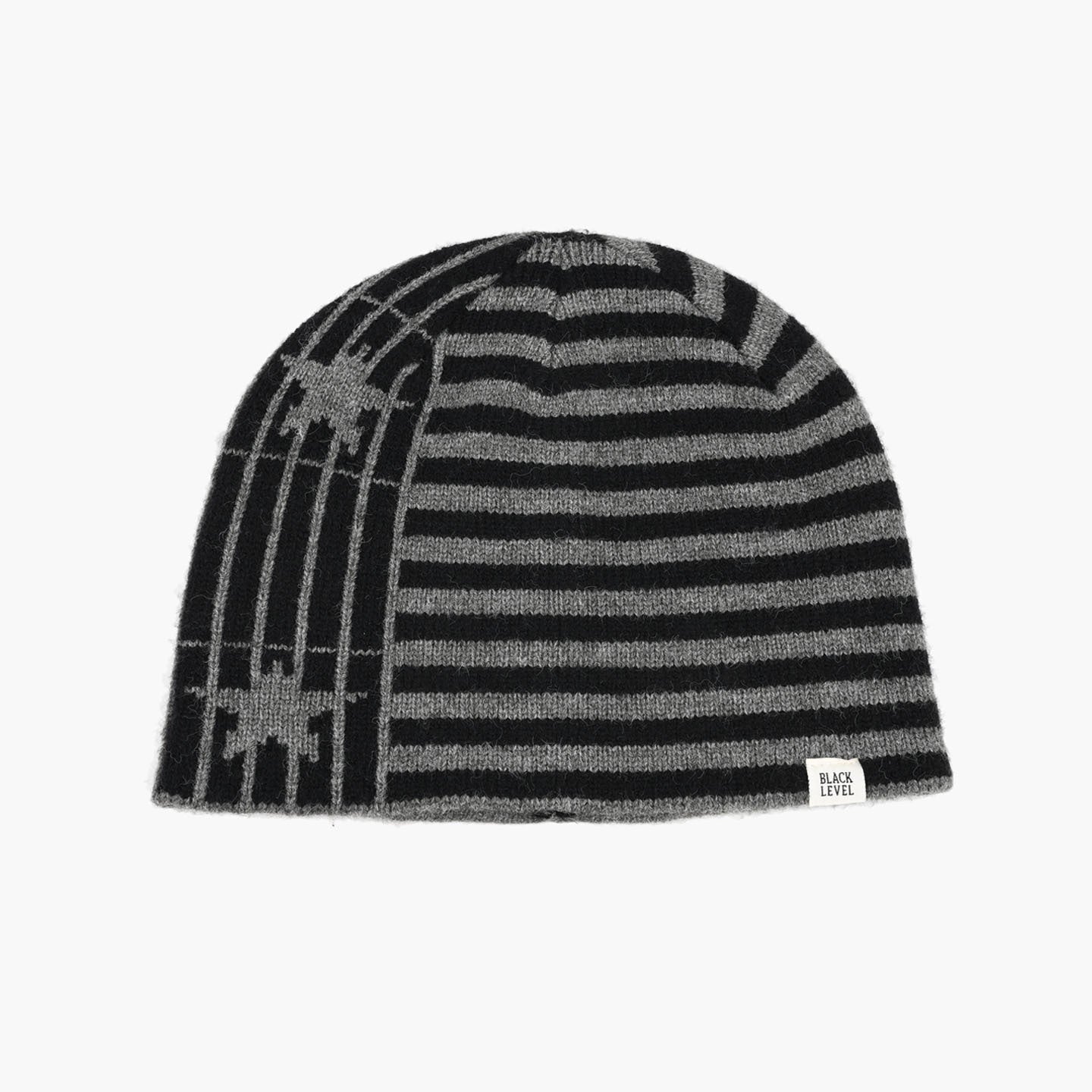 Stylish Striped Star Jacquard Angora Knit Beanie 6W6HAT639