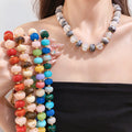 Resin Bead Choker Necklace - DippedShop Wholesale - #9779
