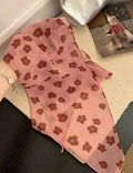 Chic Floral Print Lightweight Silk Scarf 6W6NSI197