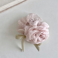 Rose Pearls Ribbon Organza Scrunchie MK2BLW6W6HSR21