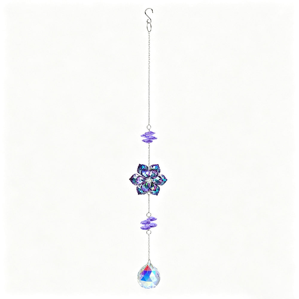 Cute Flower Crystal Bead Window Hanging Suncatcher 6H7HLS197