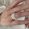 Pearl Braided Elastic Ring - DippedShop Wholesale - #5235